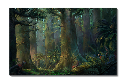 Jurassic Forest - Mounted Art Print