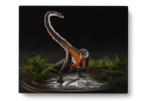 Compsognathus - Mounted Art Print